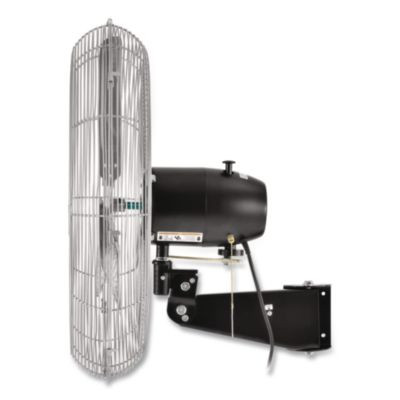 Deluxe Oscillating Wall Mount Fan, 30", 3 Speeds, Black/Silver