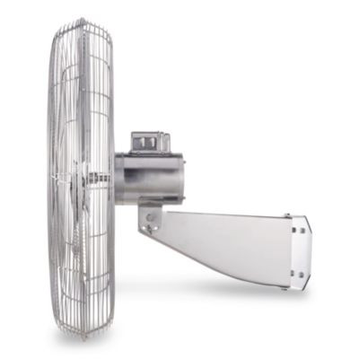 Washdown Wall Mount Fan, 30", 1 Speed, Silver