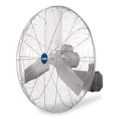Washdown Wall Mount Fan, 30", 1 Speed, Silver