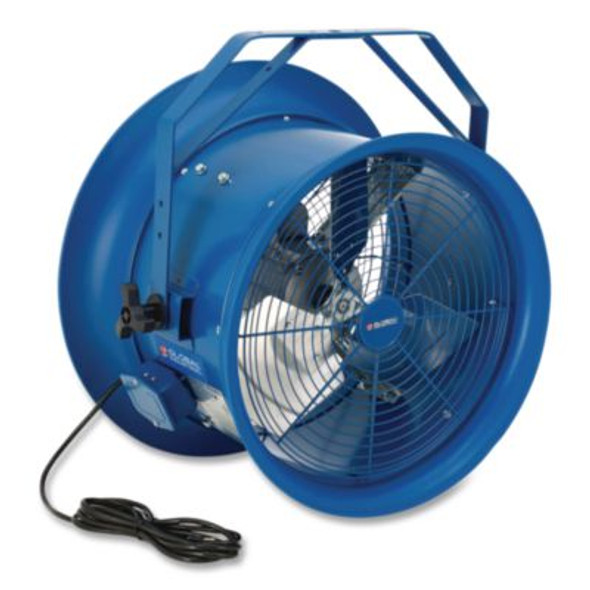 High Velocity Drum Fan With Yoke Mount, 18", Blue