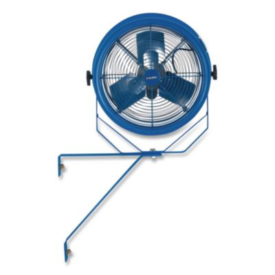 High Velocity Fan, Wall And Column Mount, 18", 1 Speed, Blue