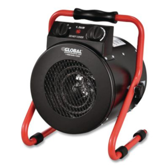 Portable Electric Space Heater, 1,500 W, 11.25 x 14.75 x 17.5, Black