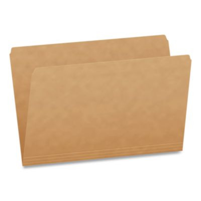 Kraft File Folders, Straight Tabs, Legal Size, 0.75" Expansion, Kraft, 100/Box