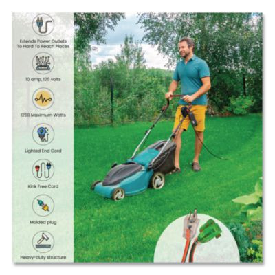 16 Awg Outdoor Extension Cord, 100 Ft, 10 A, Orange