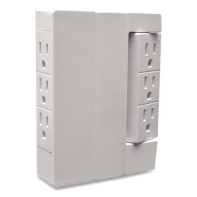 6 Outlet Swivel Wall Tap, White