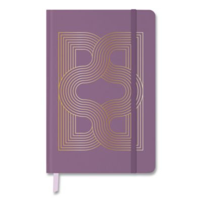 Hardcover Journal, (3) Elegant Geo Gold-Foil Patterns, Medium/College Rule, Assorted Colors, (64) 8.25 x 5.5 Sheets, 3/Pack