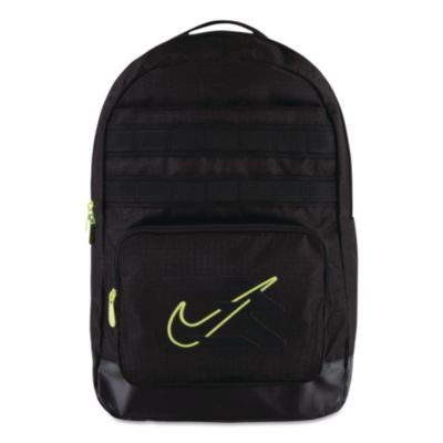 Russell Wilson Nike Pro Laptop Backpack, Fits Devices Up To 17", 13 x 7 x 19, Black/Green