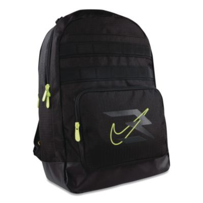 Russell Wilson Nike Pro Laptop Backpack, Fits Devices Up To 17", 13 x 7 x 19, Black/Green