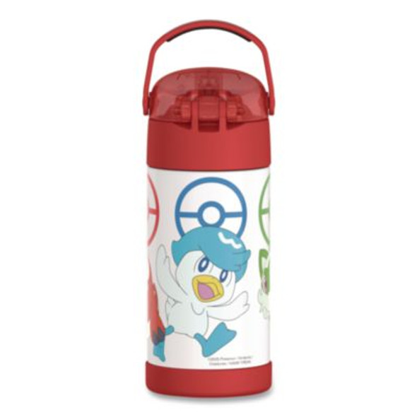 Funtainer Pokemon Stainless Steel Vacuum Insulated Water Bottle, 12 Oz, Multicolor