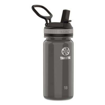 Tritan Plastic Water Bottle, 18 Oz, 1 Royal Bottle, 1 Black Bottle, 2/Pack