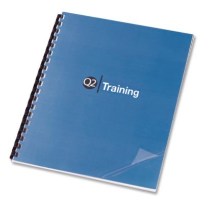 Zipbind Presentation Cover, Plastic, Square Corners, 8.5 x 11, Black/Clear, 10/Pack