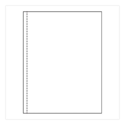 Perforated Paper, 92 Bright, Perforated 0.5" From Left, 24 Lb Bond Weight, 8.5 x 11, White, 500 Sheets/Ream, 5 Reams/Carton