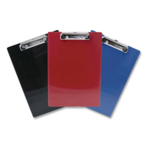 Recycled Plastic Clipboard, 0.5" Clip Capacity, 8.5 x 11 Sheets, Assorted Colors, 3/Pack