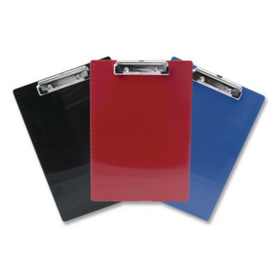 Recycled Plastic Clipboard, 0.5" Clip Capacity, 8.5 x 11 Sheets, Assorted Colors, 3/Pack