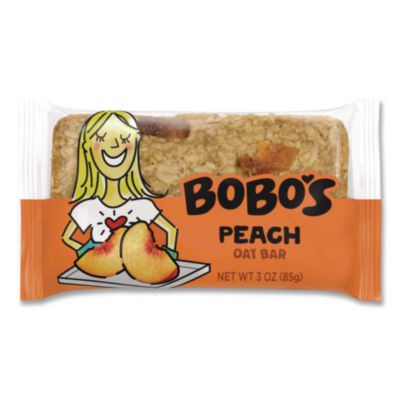 Oatmeal Bars, Peach, 3 Oz Individually Wrapped, 12/Box