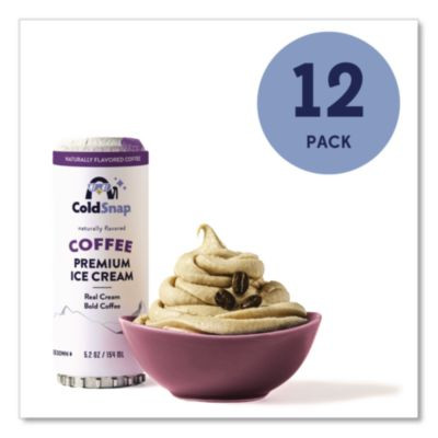 Ice Cream Pod, Coffee, 5.2 Oz Single Serve Pod For Coldsnap Machine, 12/Carton
