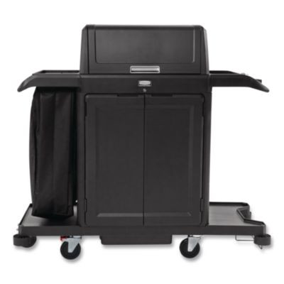 Locking Door Kit, For Rubbermaid Commercial 2202581/2202527/2202585, Resin, Black