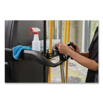 Vacuum Holder, For All Rubbermaid Commercial Full Size And Compact Housekeeping Carts, Plastic, Black, 6/Carton