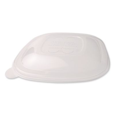 Pla Lids For Fiber Bowls, 8.8 x 8.8 x 1.4, Clear, 200/Carton