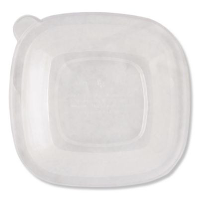 Pla Lids For Fiber Bowls, 8.8 x 8.8 x 1.4, Clear, 200/Carton