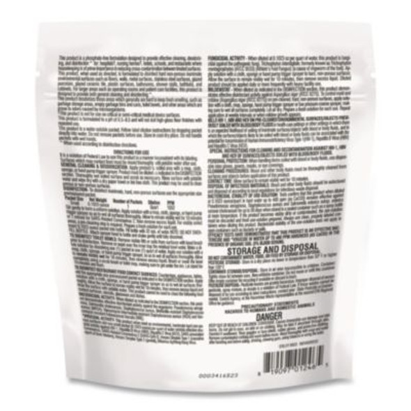 Disinfectant Cleaner, Marine Scent, 2.9 g Packets, 12 Packets/Bag With 1 Qt Spray Bottle