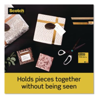 Double-Sided Permanent Tape In Handheld Dispenser, 1" Core, 0.5" x 37.5 Ft, Clear, 72/Carton