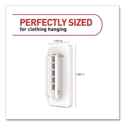 Folding Clothes Hanger Arm, Individual Slots For Five Clothes Hangers, Plastic, White, Supports 7.5 Lb