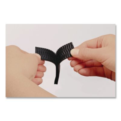 Extreme Fasteners, 1" x 3", Black, 2 Sets Of Strips/Pack