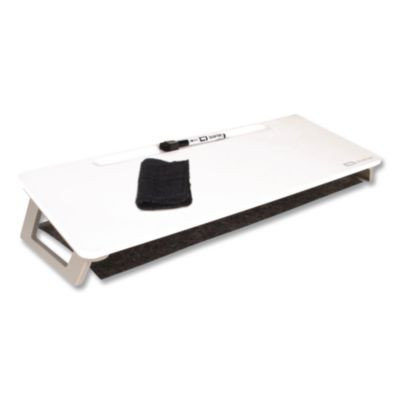 Magnetic Steel Dry Erase Desktop Computer Pad, 21 x 7.75, White Surface