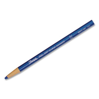 Peel-Off China Markers, Blue, Dozen