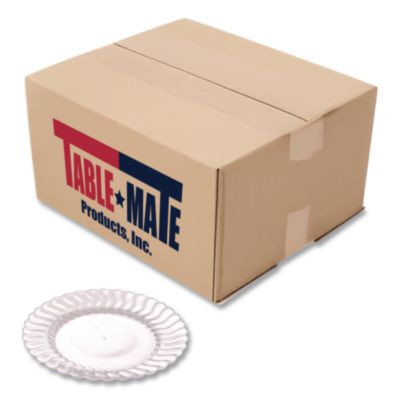 Flairware Dinner Plate, 10.25" Dia, Clear, 144/Carton