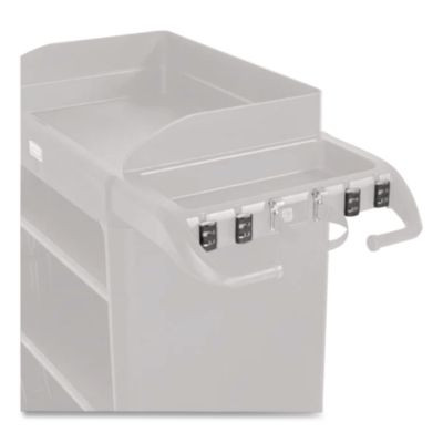 Quickclips, For Rubbermaid Commercial Fg618900Bla/2202581, Resin, Black, 6/Carton