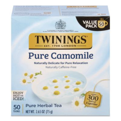 Tea Bags, Pure Camomile, 0.05 Oz Tea Bag, 50/Box