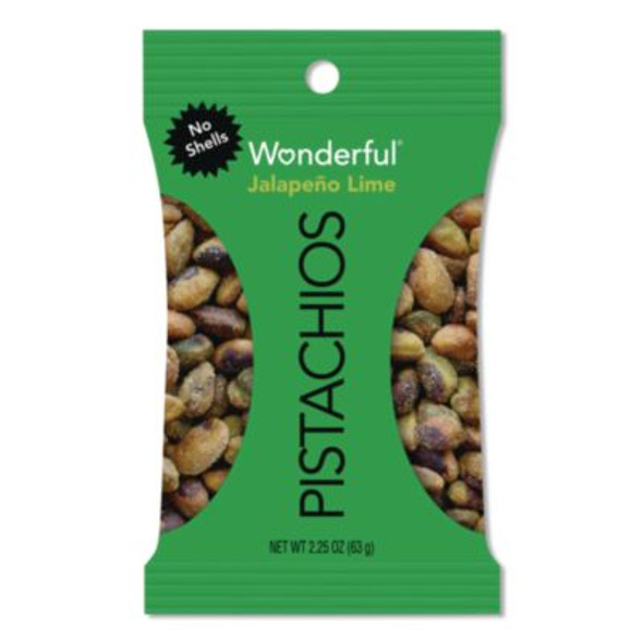 Wonderful Pistachios, Jalapeno Lime, 2.25 Oz Pouch, 8/Box