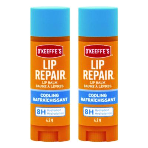 Lip Repair Cooling Lip Balm, 0.15 Oz Stick, 2/Pack