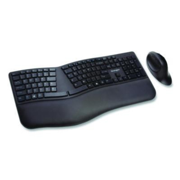 Pro Fit Ergo Wireless Keyboard And Mouse, 2.4 Ghz Frequency, 30 Ft Wireless Range, Black