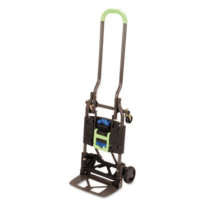 2-In-1 Multi-Position Hand Truck And Cart, 300 Lbs, 16.63 x 12.75 x 49.25, Black/Blue/Green