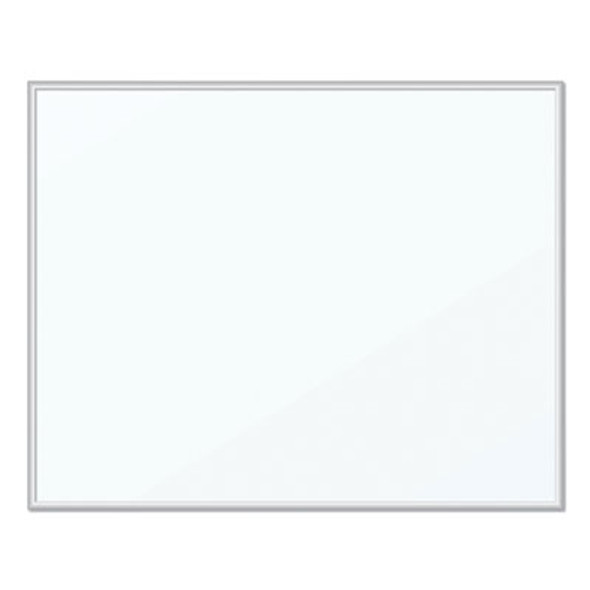 Magnetic Dry Erase Board, 20" x 16", White Surface, Satin Aluminum Frame
