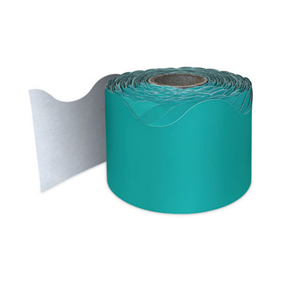 Rolled Borders, Scalloped Border, Back To School, 2.25" x 65 Ft, Teal