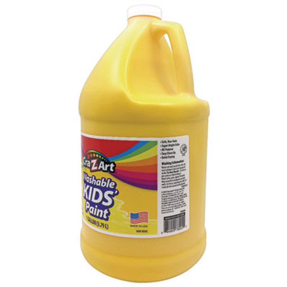 Washable Kids Paint, Yellow, 1 Gal Bottle
