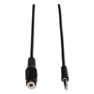 3.5Mm Mini Stereo Audio Extension Cable For Speakers And Headphones (M/F), 6 Ft, Black