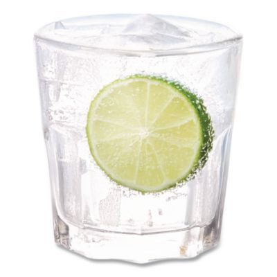 Classicware Tumblers, Rocks Glass, 9 Oz, Plastic, Clear, 16/Bag, 15 Bag/Carton