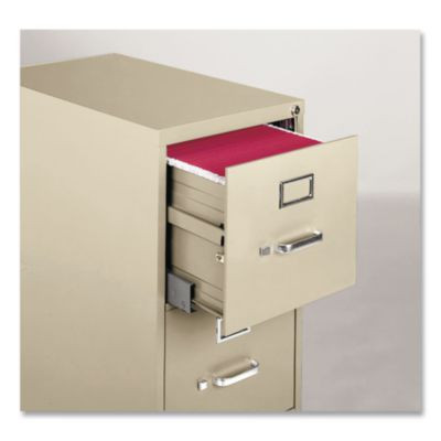 Economy Vertical File, 4 Legal-Size File Drawers, Putty, 18" x 25" x 52"
