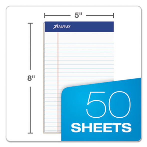 Recycled Writing Pads, Politex Green Kelsu Headband, Narrow Rule, (50) White 5 x 8 Sheets, Dozen