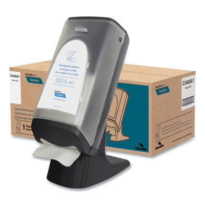 Tandem Stand/Wall Napkin Dispenser, 9.06 X 12.4 X 20.28, Gray