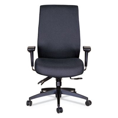 Alera Wrigley Series 24/7 High Performance High-Back Multifunction Task Chair, Supports 300 Lb, 17.24" To 20.55" Seat, Black