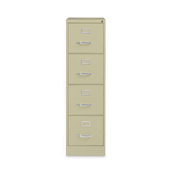Four-Drawer Economy Vertical File, Letter-Size File Drawers, 15" x 26.5" x 52", Putty