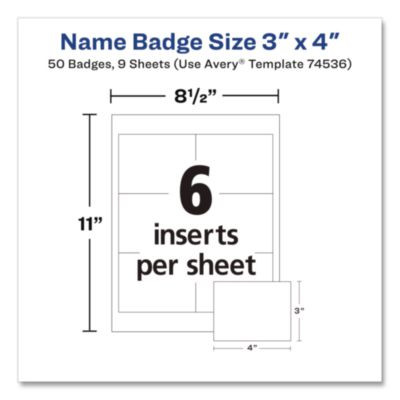 Clip-Style Name Badge Kit, Clear, 3 x 4 Insert, 50 Badges/Box, 5 Boxes/Carton