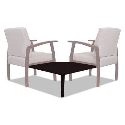 Alera Reception Lounge 700 Series Gang Table, Corner, 27.5w x 27.5d x 13.13h, Mahogany