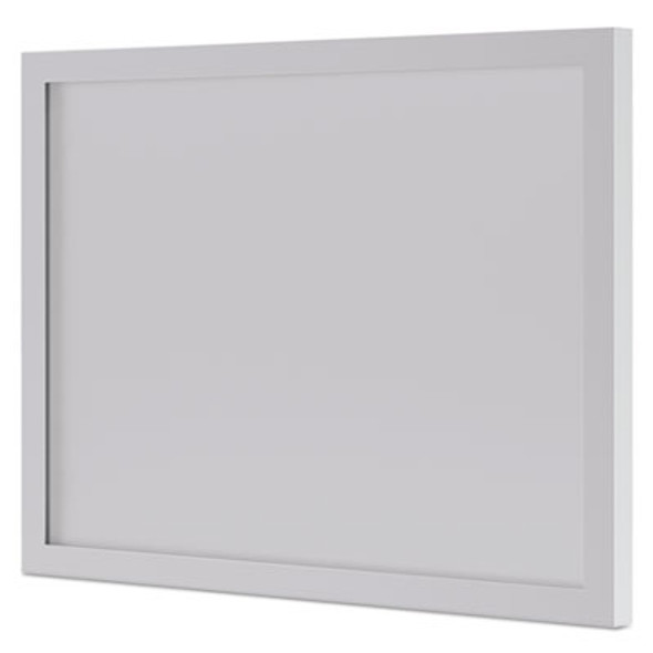 Bl Series Frosted Glass Modesty Panel, 39.5w X 0.13d X 27.25h, Silver/Frosted